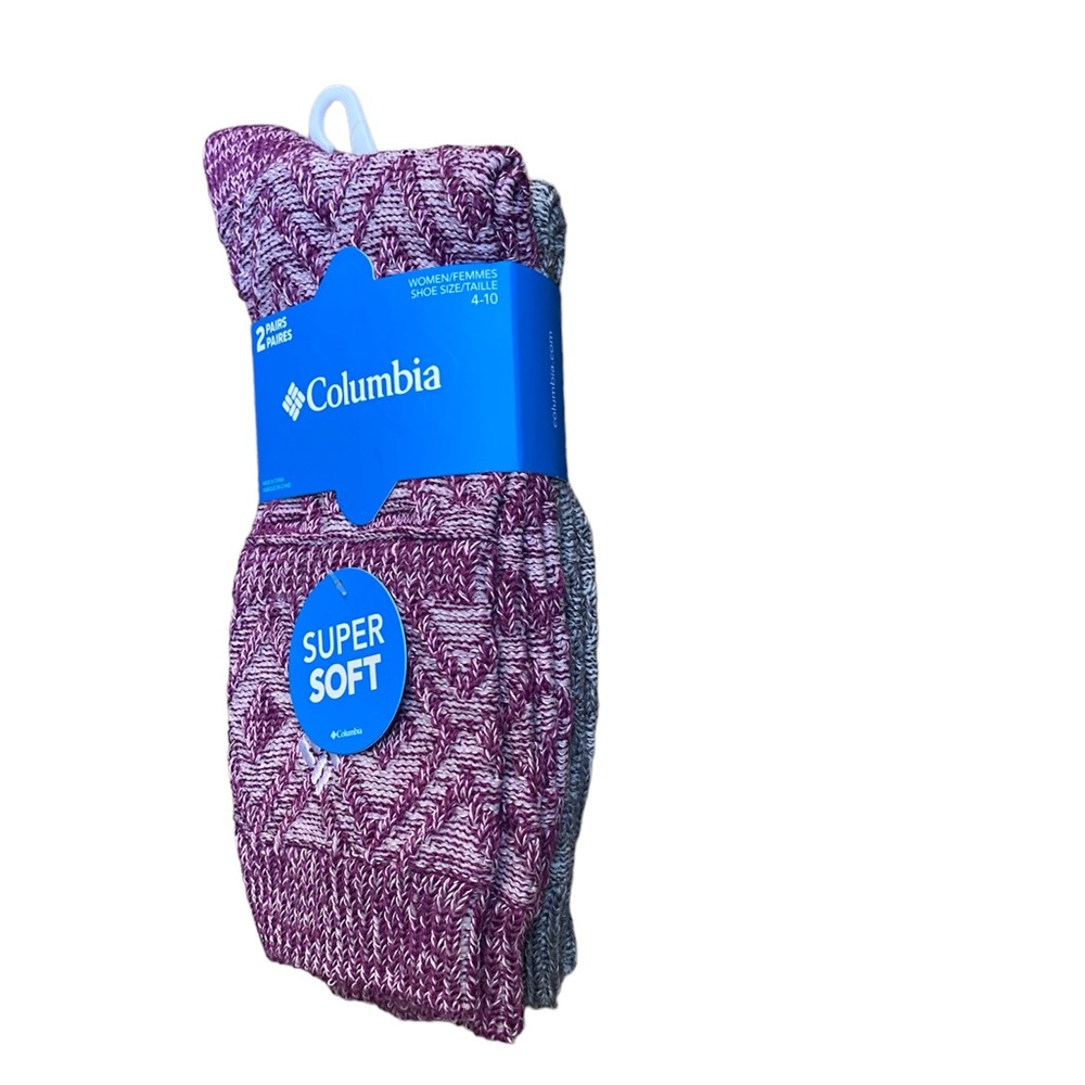 HP! 🎉 Columbia 2 Pair Super Soft Crew Socks - Picture 3 of 5